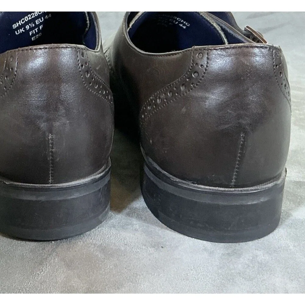 Charles Tyrwhitt Double Monkstrap Dress Shoes 44 F Fit Brown Size 11 UK 9.5